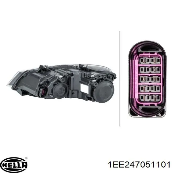 Фара передня права TYC FP7432R4T