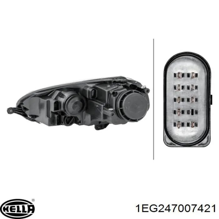Фара права LPH651 Magneti Marelli
