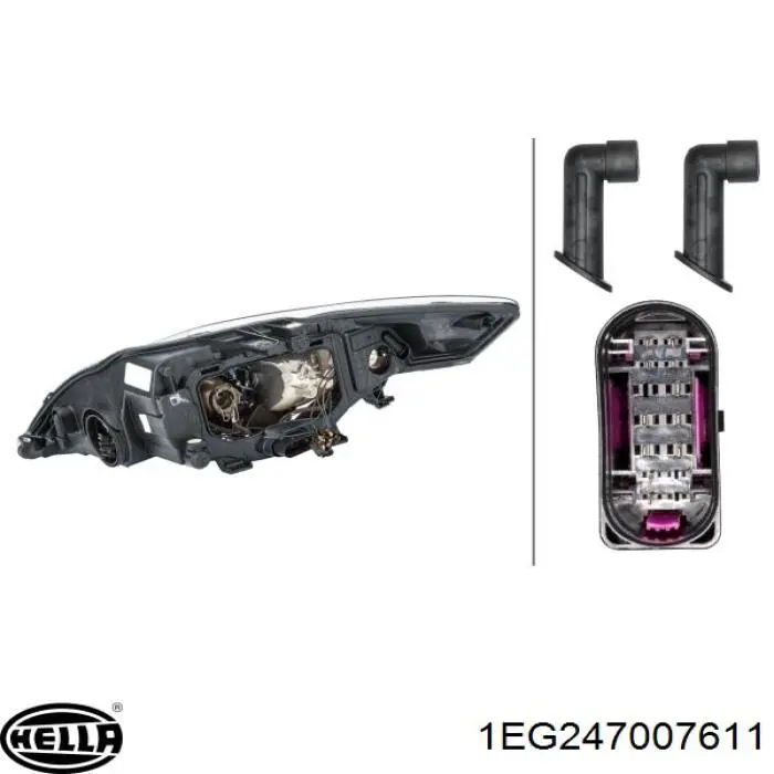 Купити 1EG247007611 HELLA Фара ліва передня