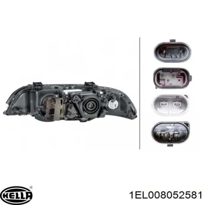 Купити 1EL008052581 HELLA Фара правая