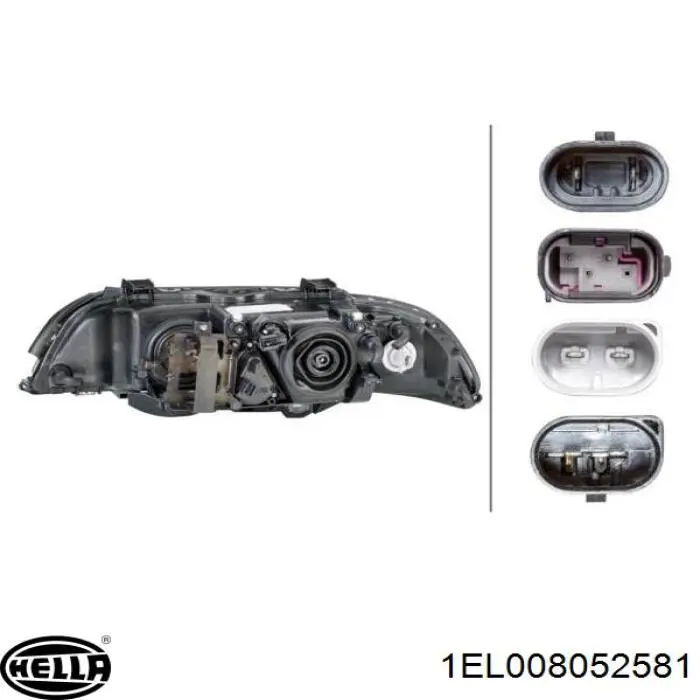 Фара права 1EL008052581 HELLA