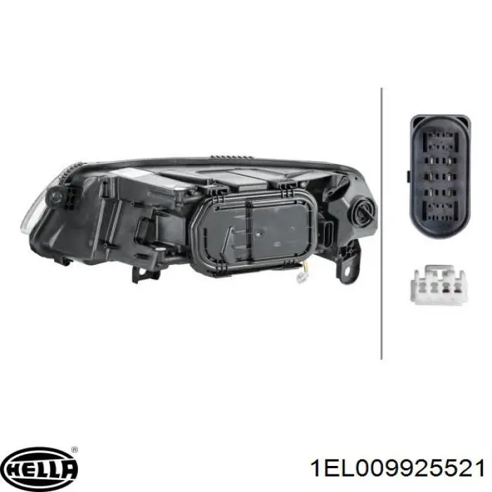 Купити 1EL009925521 HELLA Права блок фара