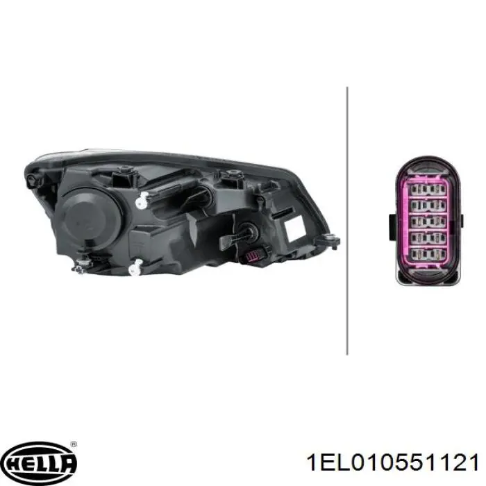 Купити 3941068 Autotechteile Права блок фара