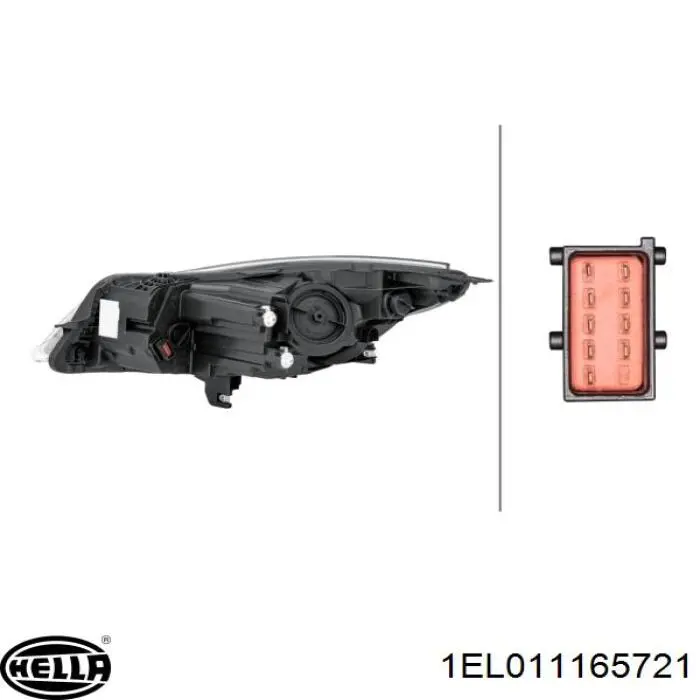 Фара правая HELLA 1EL011165721 ціна, від 489.82 USD