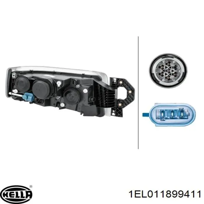 Фара дальнього світла в зборі HELLA 1EL011899411 ціна, від 447.18 USD