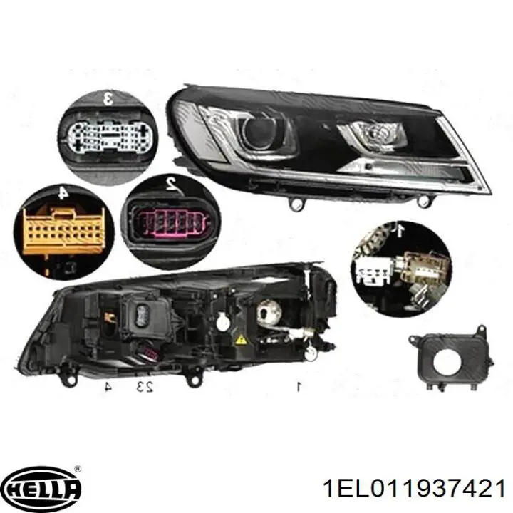 Фара правая HELLA 1EL011937421 ціна, від 918.95 USD