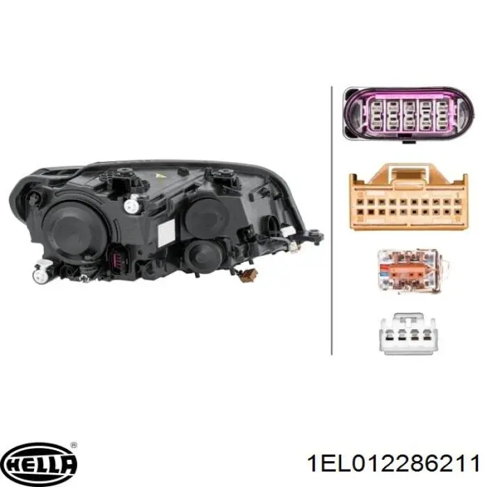 Фара дальнього світла в зборі HELLA 1EL012286211 ціна, від 684.88 USD