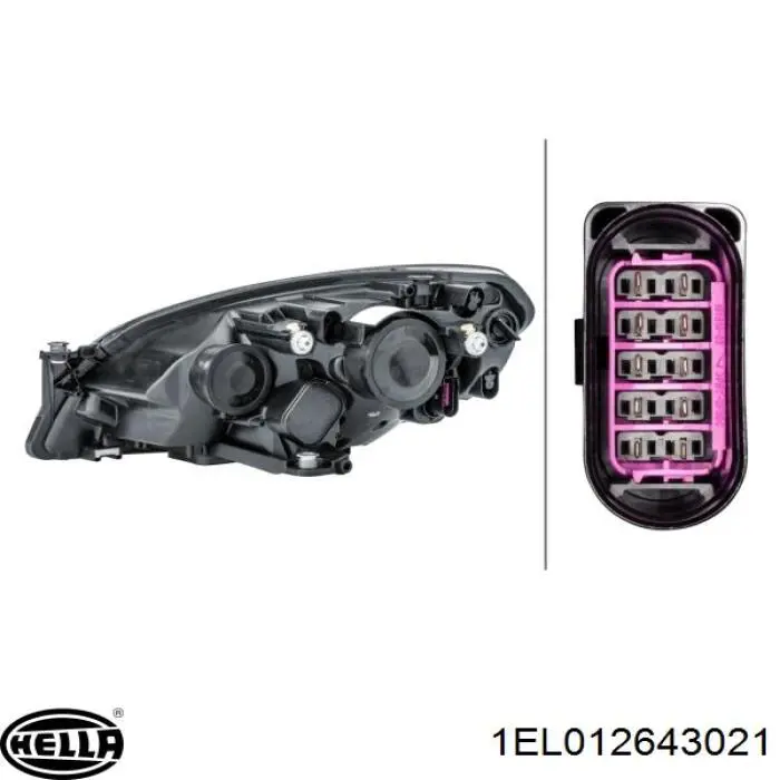 Фара правая HELLA 1EL012643021 ціна, від 126.69 USD