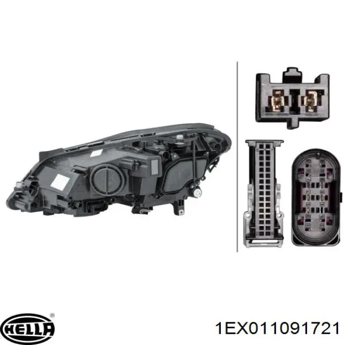 Фара правая HELLA 1EX011091721 ціна, від 120.32 USD