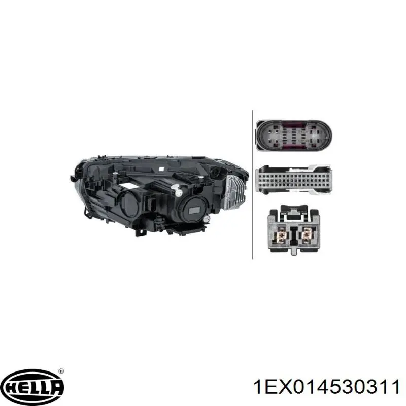 Фара дальнього світла в зборі HELLA 1EX014530311 ціна, від 1343.91 USD