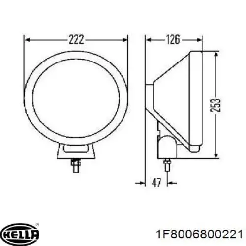 Фара протитуманна ліва/права (універсальна) HELLA 1F8006800221 ціна, від 22.20 USD