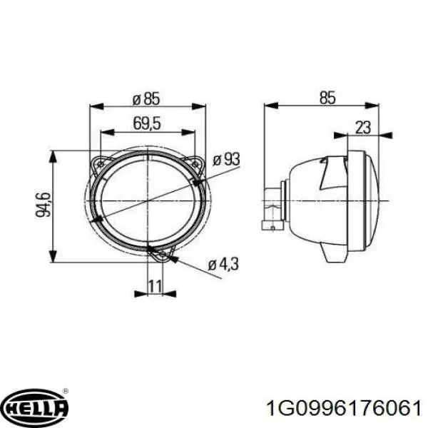  1G0996176061 HELLA