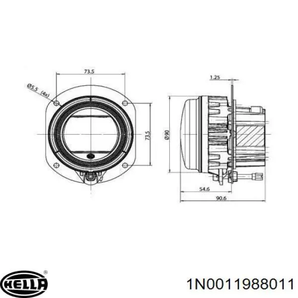 Фара протитуманна, ліва/права A0038207256 Mercedes
