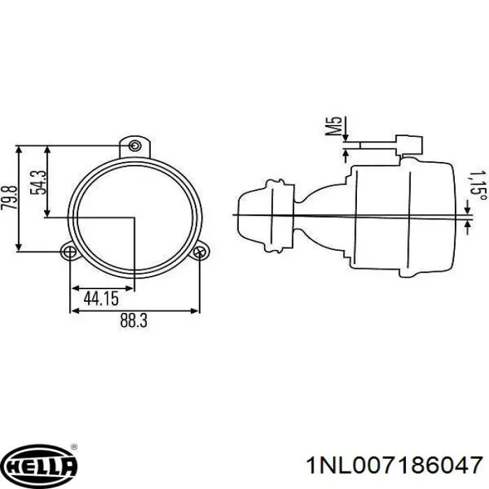 Купити 1NL007186047 HELLA Фара протитуманна, ліва=права