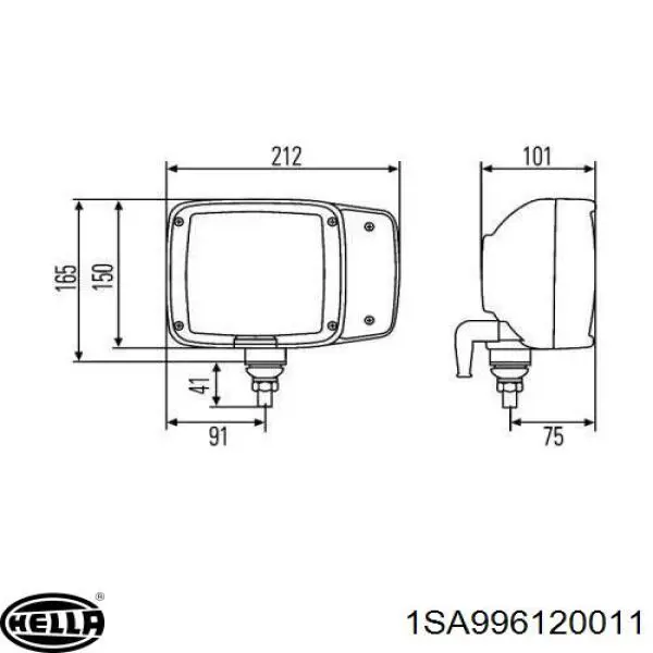 Купити 1SA996120011 HELLA Фара ліва передня