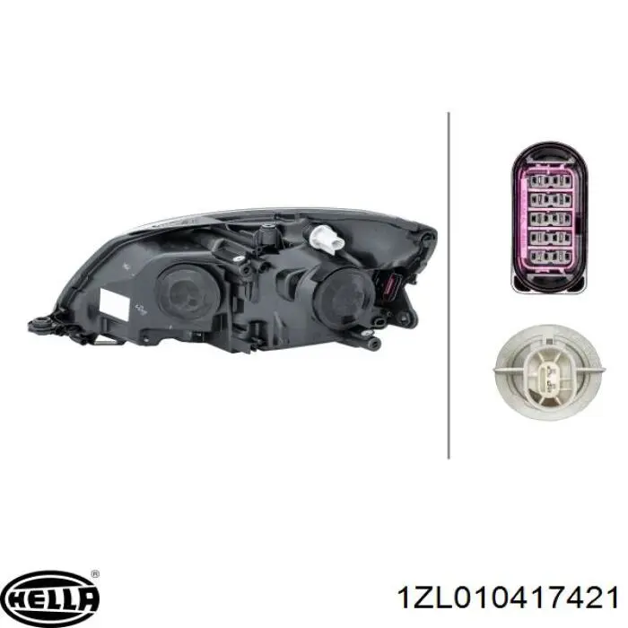Фара передня права HELLA 1ZL010417421 ціна, від 385.39 USD