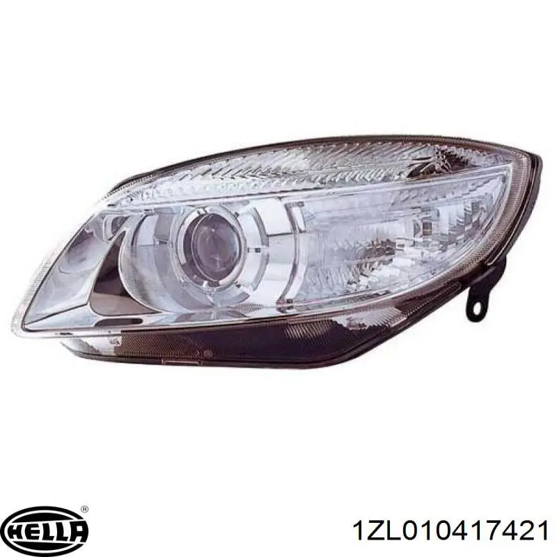 Купити 1ZL010417421 HELLA Права блок фара