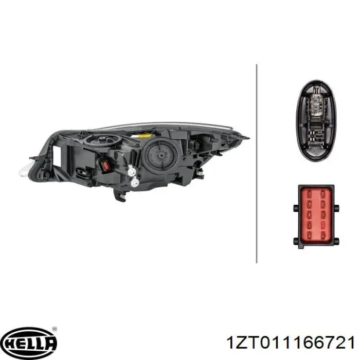 Фара правая HELLA 1ZT011166721 ціна, від 915.77 USD