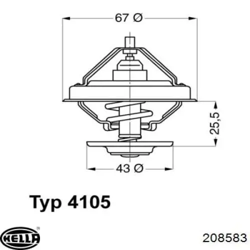 Автомобільний термостат HELLA 208583 ціна, від 11.08 USD