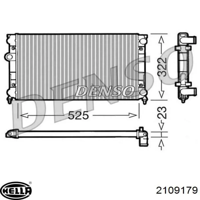  Радіатор охолодження двигуна Volkswagen Golf 3