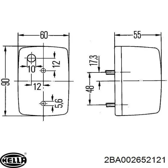 Купити 2BA002652121 HELLA Поворотник лівий