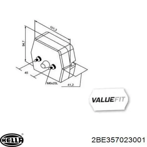  HELLA 2BE357023001 ціна, від 42.32 USD