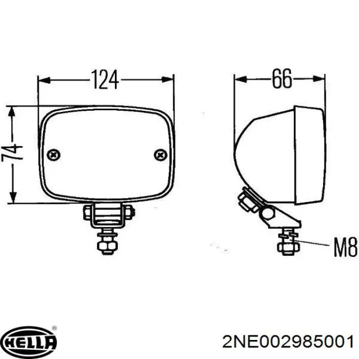 Фара протитуманна задня 2NE002985001 HELLA
