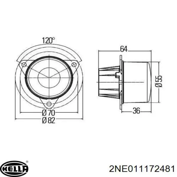 Купити 2NE011172481 HELLA Туманка задня