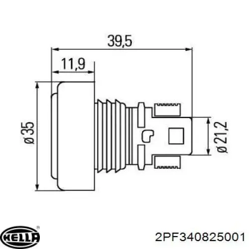 Купити 2PF340825001 HELLA Габарит передній лівий