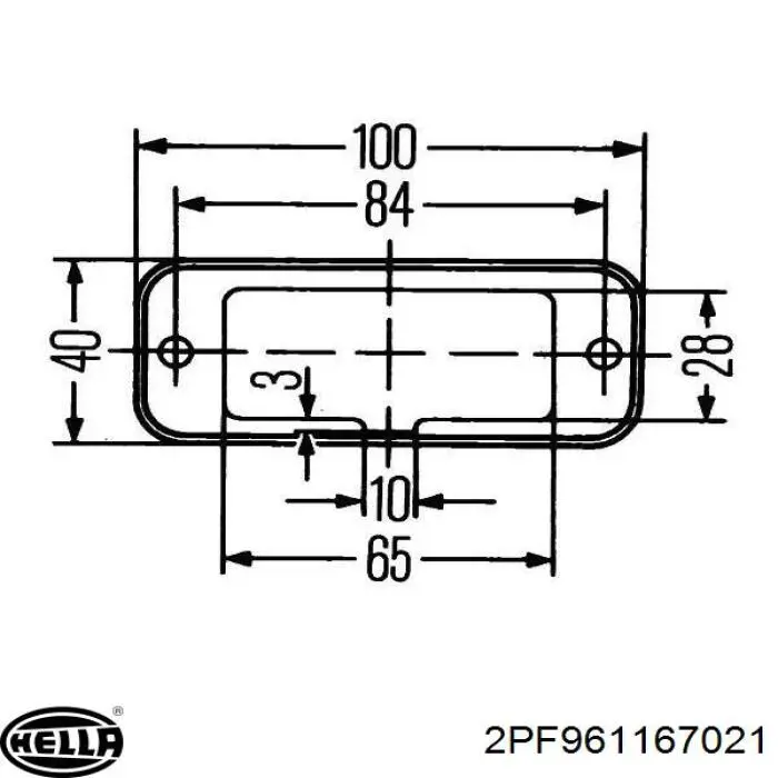 Купити 2PF961167021 HELLA Габарит бічний (фургон)