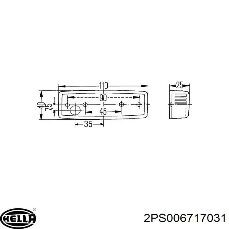 Габарит-показник повороту HELLA 2PS006717031 ціна, від 9.84 USD