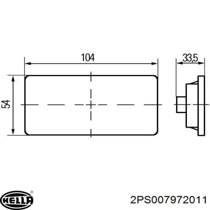 Габарит бічний (фургон) 1471599 Market (OEM)