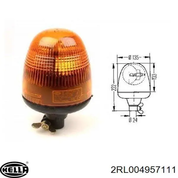 Купити 2RL004957111 HELLA Проблисковий маяк