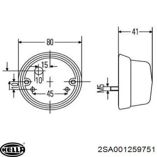 Купити 2SA001259751 HELLA Поворотник