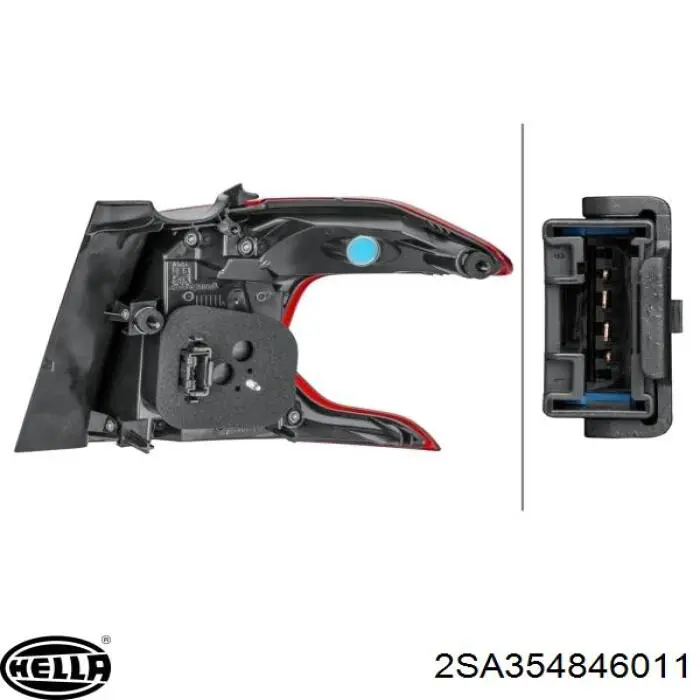 Стоп задній HELLA 2SA354846011 ціна, від 122.66 USD