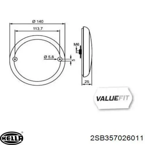 Задні ліхтарі HELLA 2SB357026011 ціна, від 39.64 USD