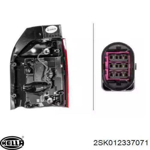 Ліхтар задній лівий HELLA 2SK012337071 ціна, від 426.21 USD