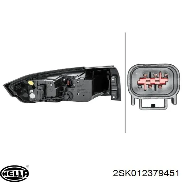 Ліхтар задній лівий HELLA 2SK012379451 ціна, від 397.86 USD