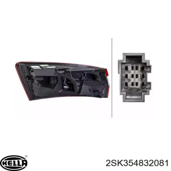 Ліхтар задній правий, зовнішній HELLA 2SK354832081 ціна, від 188.75 USD