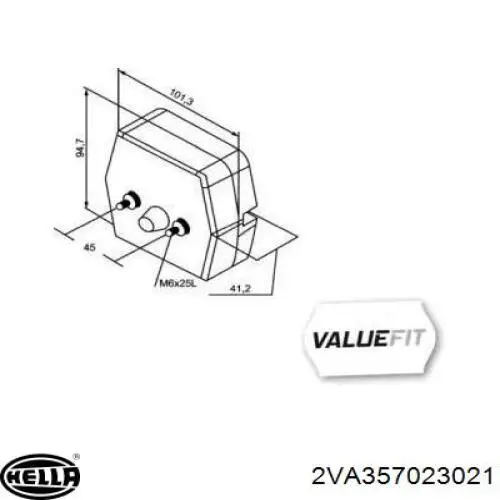 Купити 2VA357023021 HELLA Задня права фара