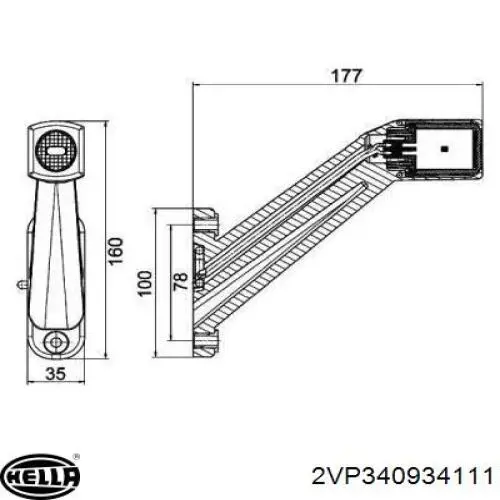 Ліхтар задній лівий HELLA 2VP340934111