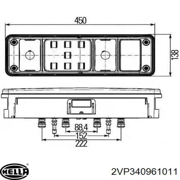 Лівий стоп 2VP340961017 HELLA