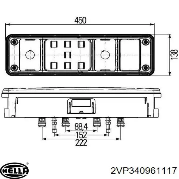 Купити 2VP340961117 HELLA Лівий стоп