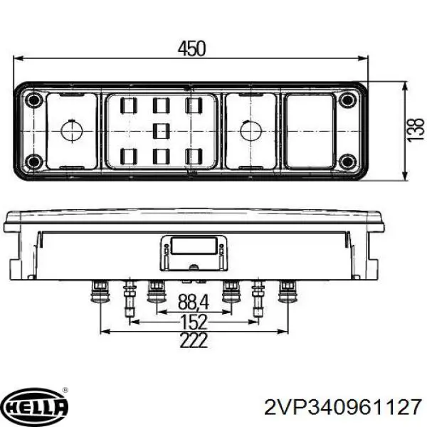 Купити 2VP340961127 HELLA Задня права фара