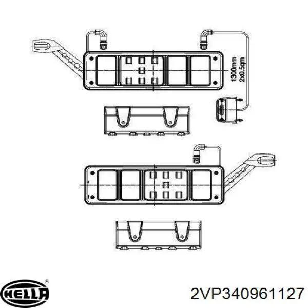 Задня права фара 2VP340961127 HELLA