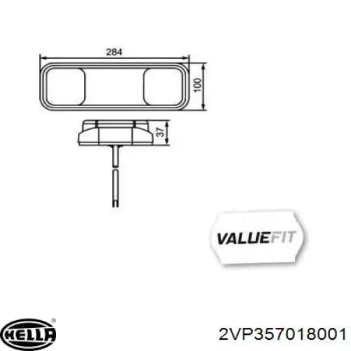 Задні ліхтарі HELLA 2VP357018001 ціна, від 86.88 USD
