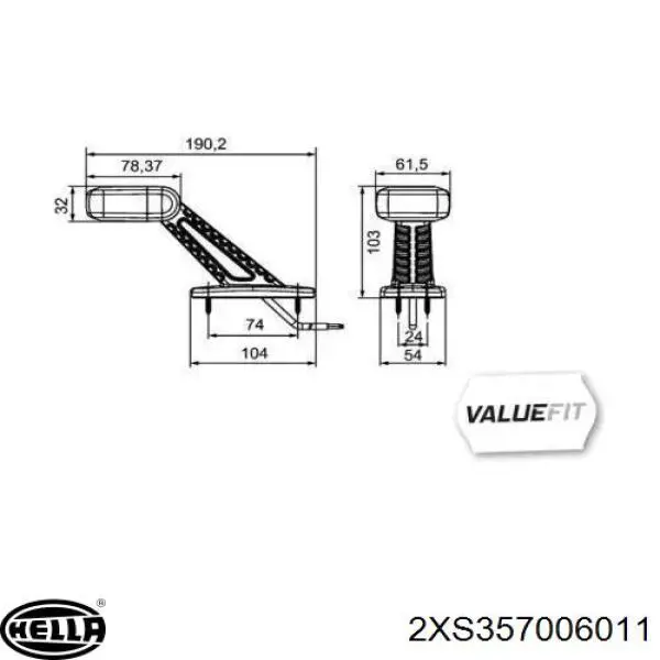Ліхтар задній лівий/правий HELLA 2XS357006011 ціна, від 30.84 USD