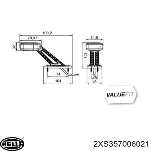 Ліхтар задній лівий/правий HELLA 2XS357006021 ціна, від 30.74 USD