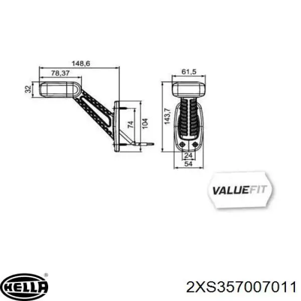  HELLA 2XS357007011 ціна, від 30.05 USD