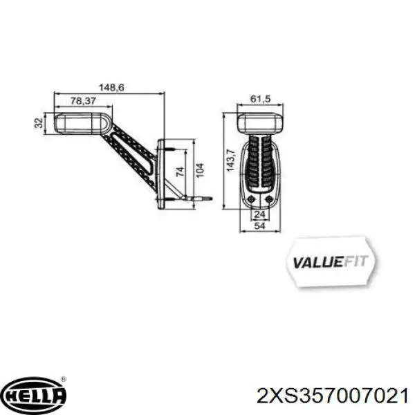  HELLA 2XS357007021 ціна, від 29.94 USD